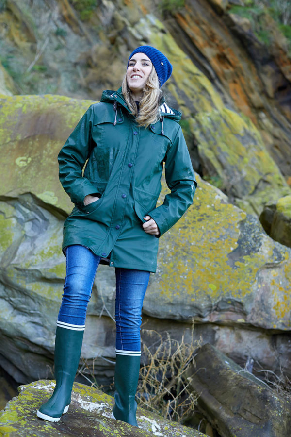 GREEN WINTER RAINCOAT CADZAND