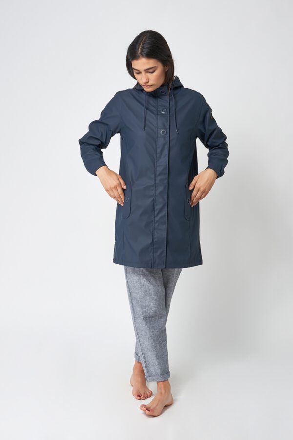 NAVY-BLUE LADIES RAINCOAT RENESSE