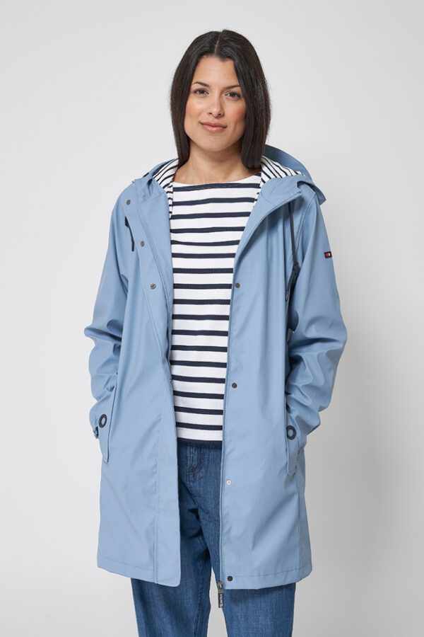 GRAY-BLUE LADIES RAINCOAT RENESSE