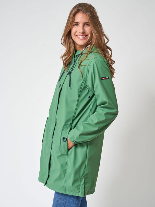 Ladies cheap green raincoat