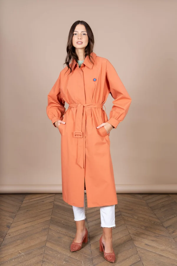 Ginger long ladies raincoat Madeleine