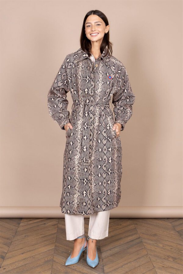 Python long ladies raincoat Madeleine