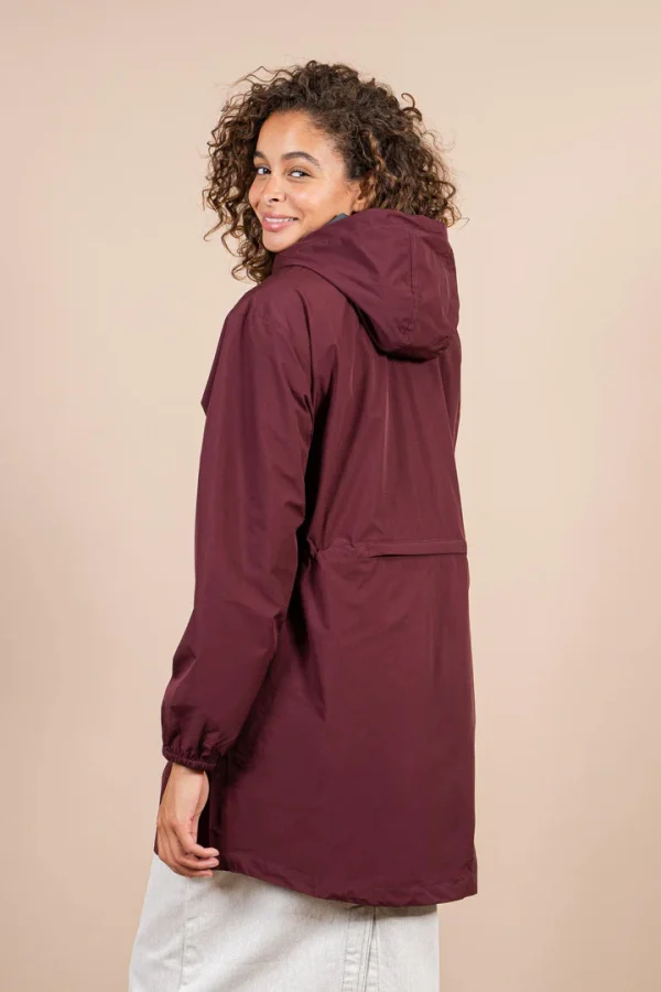 Burgundy ladies raincoat Amelot - FLOTTE