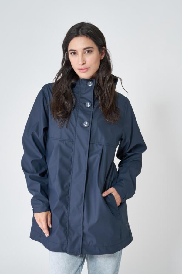 Dark-Blue ladies raincoat Zoutelande